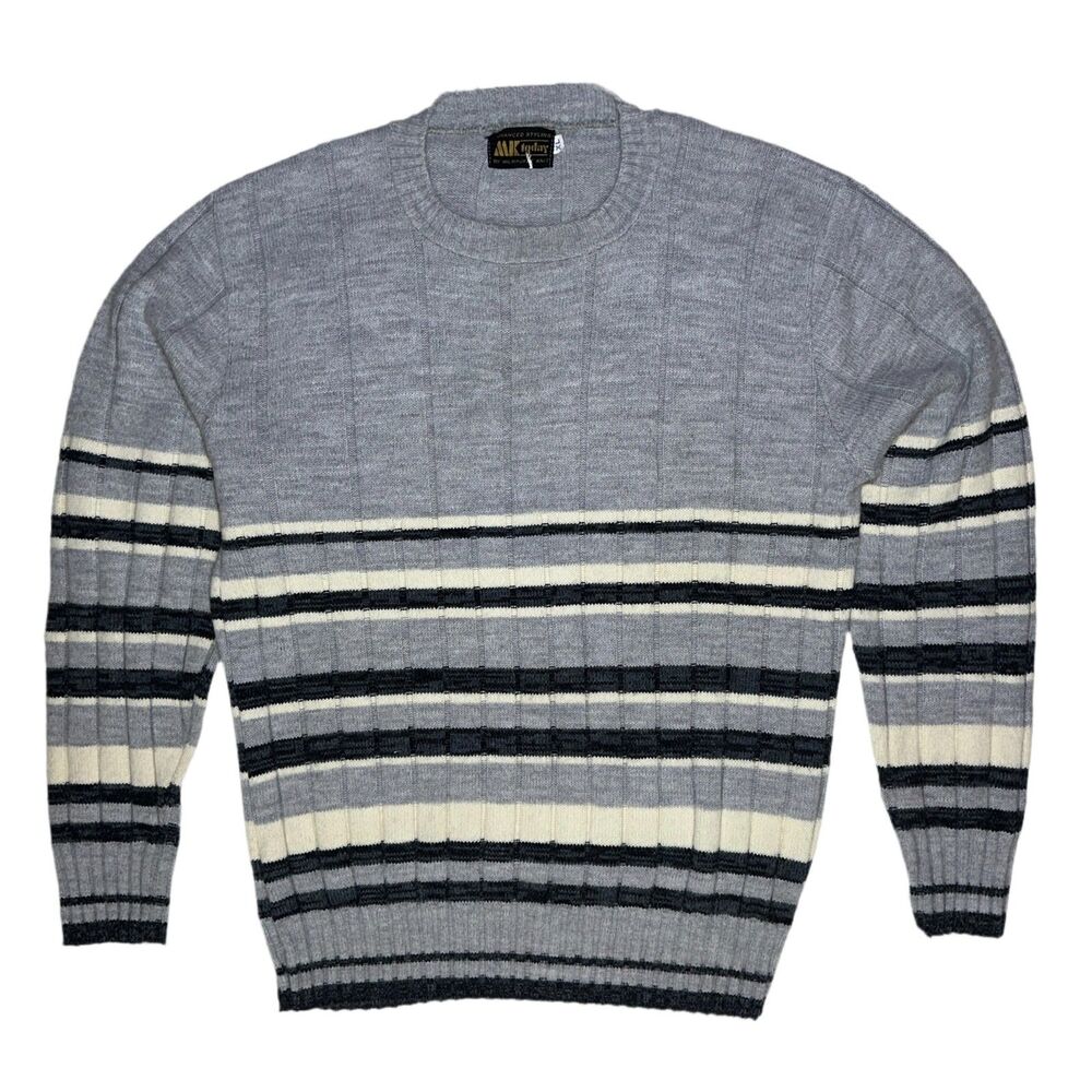 Milwaukee Knit Ribbed Knit Sweater Mens XL True Vintage 1960s